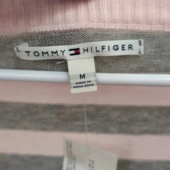Tommy Hilfiger Women's Stripped Vneck Sweater - Picture 3 of 7